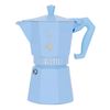 Гейзерная кофеварка MOKA EXPRESS Exclusive на 6 чашек, голубая, алюминий, Bialetti