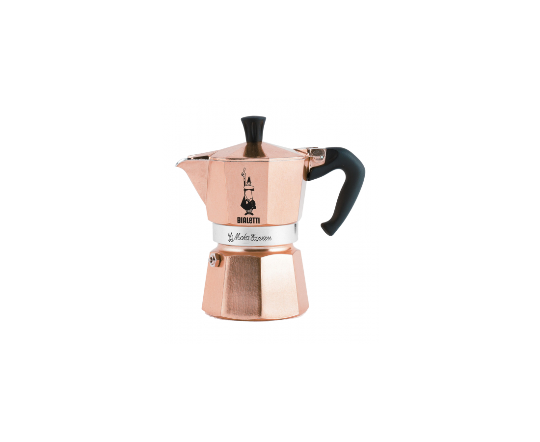 Купить Гейзерная кофеварка Moka Express Rose Gold на 3 порции, Bialetti