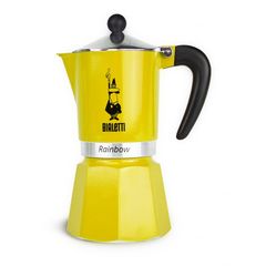 Гейзерная кофеварка Rainbow, 4983, на 6 чашек, желтая, Bialetti