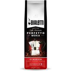 Кофе молотый Bialetti Perfetto Moka Classico, 250 г,  50% арабика, 50% Робуста, вакуумный пакет