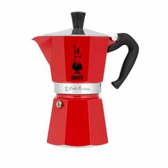 Гейзерная кофеварка MOKA EXPRESS на 6 чашек 300 мл, красная, алюминий, Bialetti