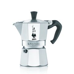 Гейзерная кофеварка MOKA EXPRESS на 2 чашки 100 мл, черная/серебро, алюминий, Bialetti