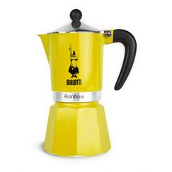 Гейзерная кофеварка Rainbow, 4983, на 6 чашек, желтая, Bialetti