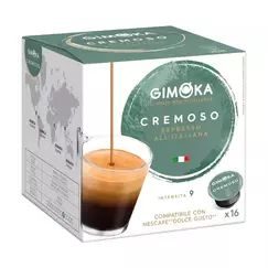 Капсулы формата Dolce Gusto, Espresso Cremoso, 16 капсул, Gimoka