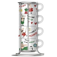 Набор чашек для капучино, коллекция Italia, 4 шт. TAZZ203 Bialetti