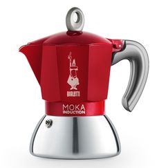 Гейзерная кофеварка MOKA INDUCTION красная, на 2 порции, Bialetti