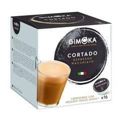 Капсулы формата Dolce Gusto, Cortado, 16 капсул, Gimoka