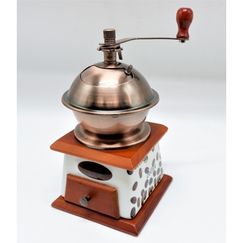 Кофемолка ручная BK-2541, дерево, керамика, нержавеющая сталь, Bekker