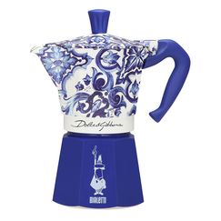 Гейзерная кофеварка Moka Express D&G BLU на 6 чашек, Bialetti