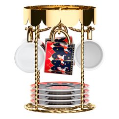 Набор из 4-х чашек и блюдец на подставке карусель, Bialetti