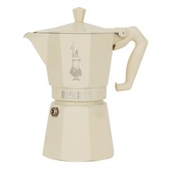 Гейзерная кофеварка MOKA EXPRESS Exclusive на 6 чашек, кремовая, алюминий, Bialetti