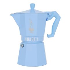 Гейзерная кофеварка MOKA EXPRESS Exclusive на 6 чашек, голубая, алюминий, Bialetti