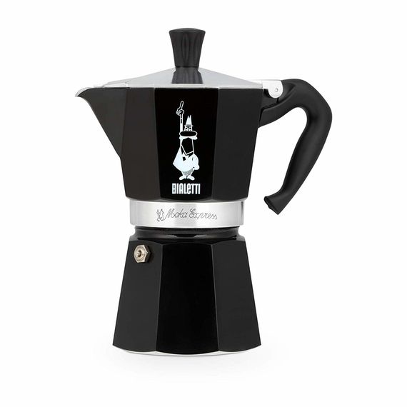 Гейзерная кофеварка MOKA EXPRESS black на 6 чашек 360 мл, черная, алюминий, Bialetti