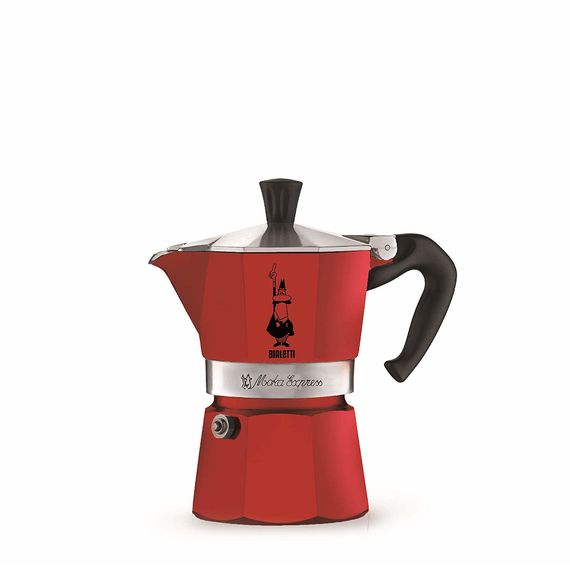 Гейзерная кофеварка Moka Express Rossa, 4942, на 3 чашки, Bialetti