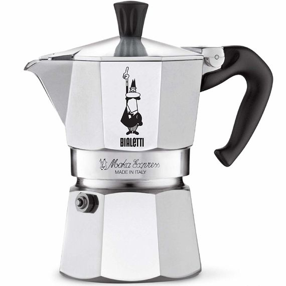 Гейзерная кофеварка MOKA EXPRESS на 3 чашки 120 мл, алюминий, Bialetti