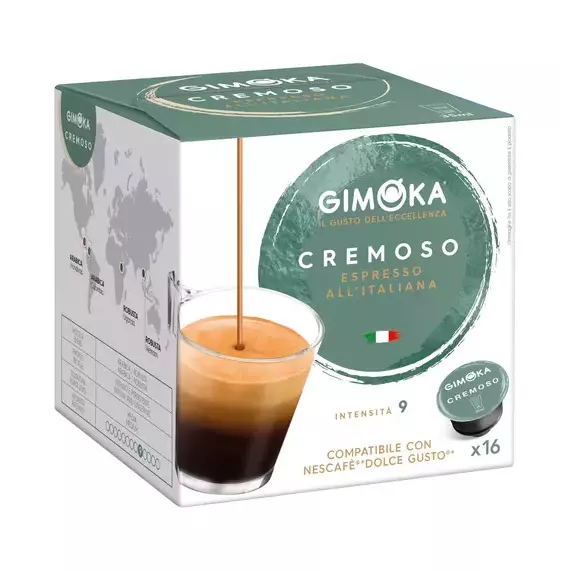 Капсулы формата Dolce Gusto, Espresso Cremoso, 16 капсул, Gimoka