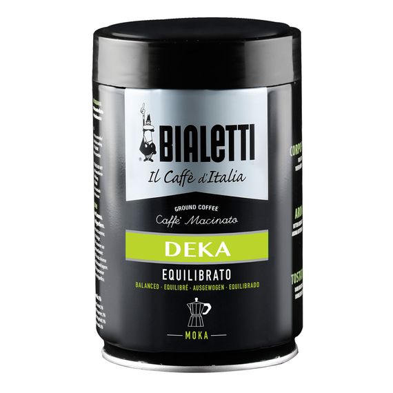 Кофе молотый Bialetti  DEKA без кофеина, 250 г, жестяная банка