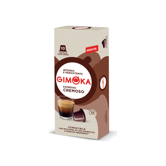 Капсулы формата Nespresso Classic, Cremoso, 10 капсул, Gimoka