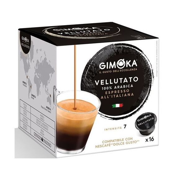 Капсулы формата Dolce Gusto, Espresso Vellutato, 16 капсул, Gimoka