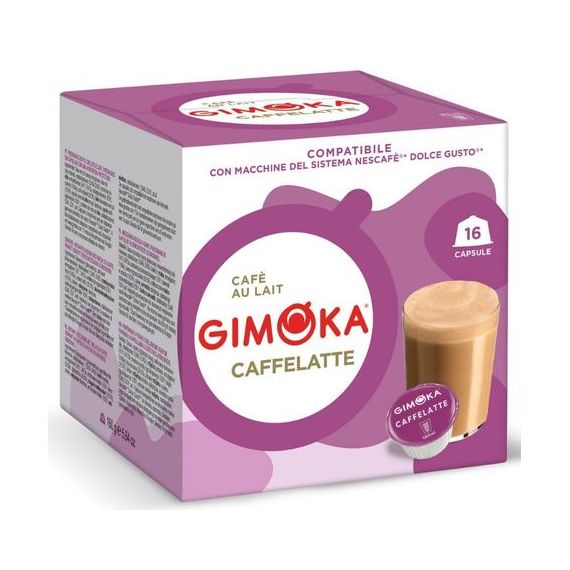Капсулы формата Dolce Gusto, Caffelatte, 16 капсул, Gimoka