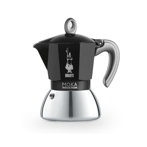 Гейзерная кофеварка Bialetti MOKA INDUCTION черный, на 4 порции