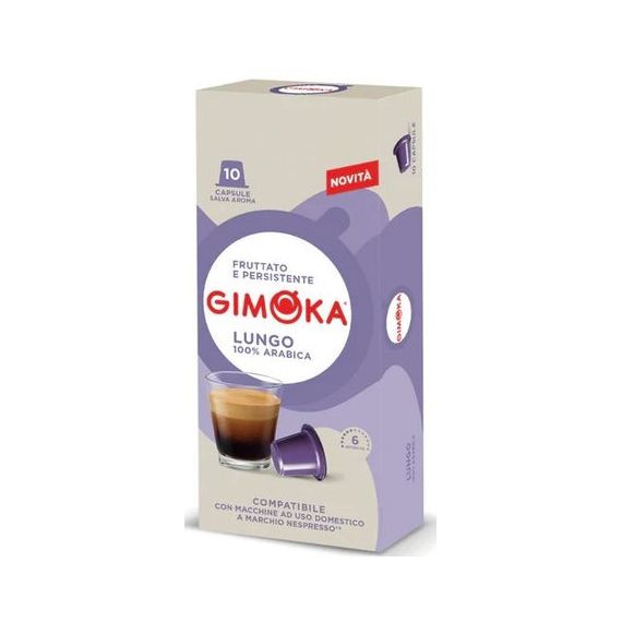 Капсулы формата Nespresso Classic, Lungo, 10 капсул, Gimoka
