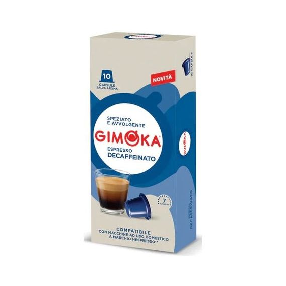 Капсулы формата Nespresso Classic, Soave, без кофеина, 10 капсул, Gimoka