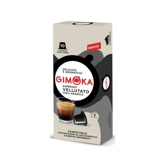 Капсулы формата Nespresso Classic, Vellutato, 10 капсул, Gimoka