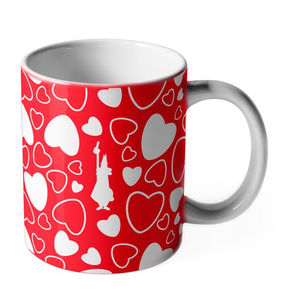Кружка Cuore Сердечки, 250 мл, красная, Y0TZ107, Bialetti