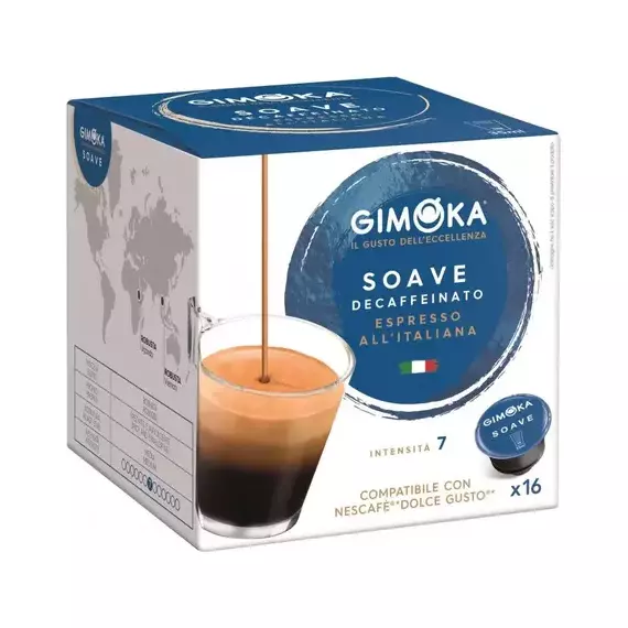 Капсулы формата Dolce Gusto, Espresso Soave, без кофеина, 16 капсул, Gimoka