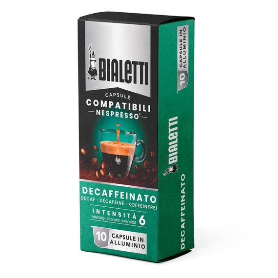 Кофе Bialetti Decaffeinato в капсулах для кофемашин Nespresso, 10 шт.