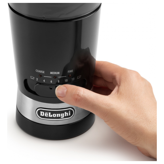 Кофемолка электрическая KG210, пластик, нержавеющая сталь, DeLonghi, изображение 3