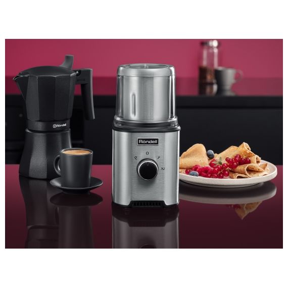Кофемолка электрическая RDE-1150, нержавеющая сталь, Rondell, изображение 4