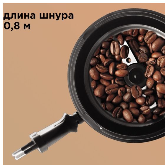 Кофемолка электрическая RCG-M1609, пластик, нержавеющая сталь, Redmond, изображение 6