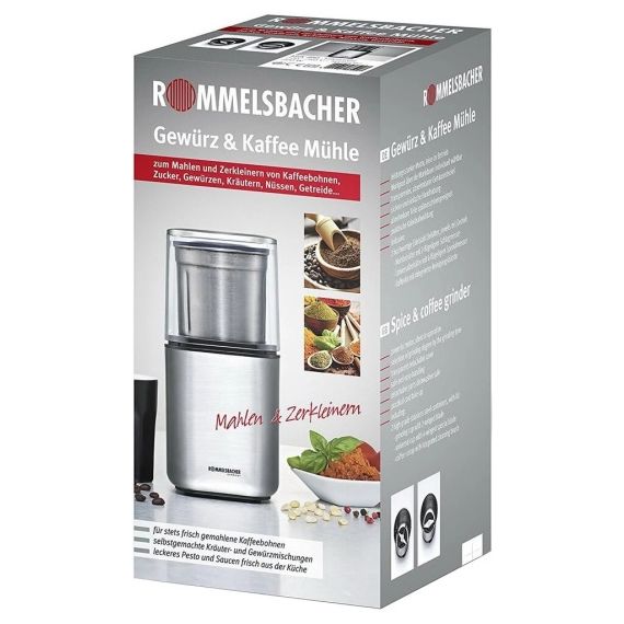 Кофемолка электрическая EGK 200, нержавеющая сталь, Rommelsbacher, изображение 8