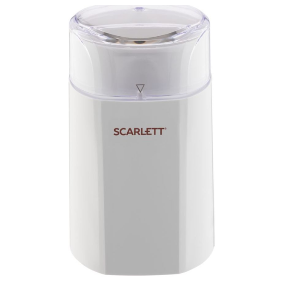 Кофемолка электрическая SC-CG44506, пластик, нержавеющая сталь, белая, Scarlett, изображение 2