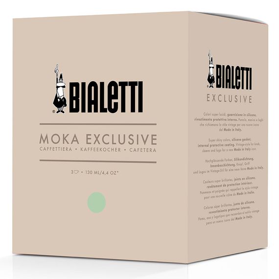 Гейзерная кофеварка MOKA EXPRESS Exclusive на 3 чашки, зеленая, алюминий, Bialetti, изображение 2
