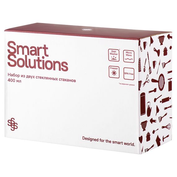 Набор из двух стеклянных стаканов, 400 мл, Smart Solutions, изображение 6
