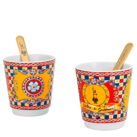 Набор Moka Express D&G: гейзерная кофеварка на 2 чашки, 2 чашки, 2 мешалки, Bialetti, изображение 4