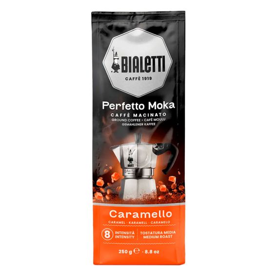 Кофе молотый Caramello 250 г, вакуумный пакет, Bialetti