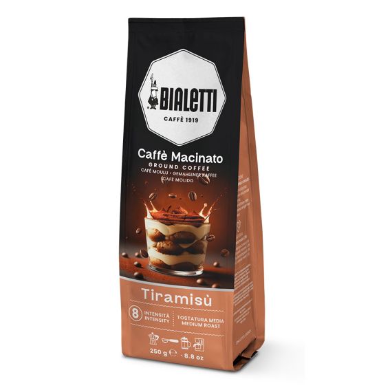 Кофе молотый Tiramisu 250 г, вакуумный пакет, Bialetti