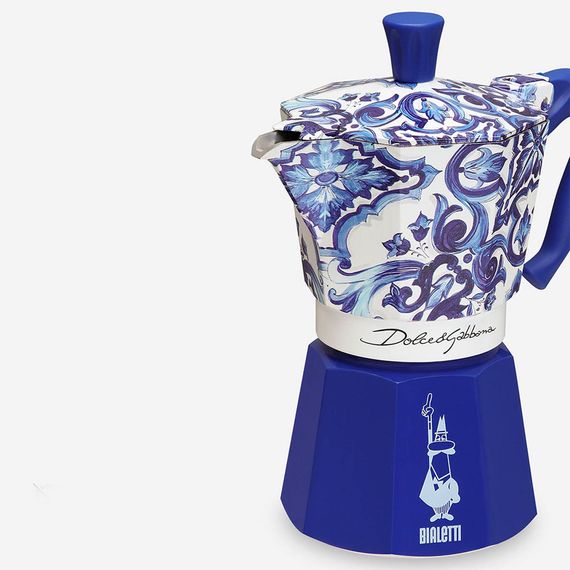 Гейзерная кофеварка Moka Express D&G BLU на 6 чашек, Bialetti, изображение 4